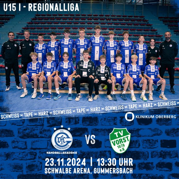 VfL Gummersbach (U15 l - Regionalliga) vs. TV VORST 1878 e.V.