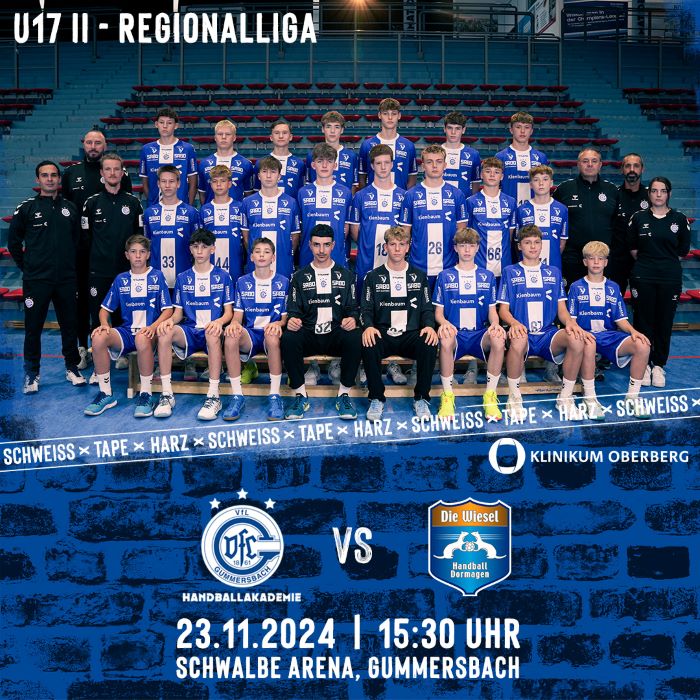 VfL Gummersbach (U17 ll - Regionalliga) vs. Die Wiesel Handball Dormagen